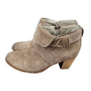 Johnston & Murphy Shoes Womens 7.5 Tan Suede Copeland Cuffed Ankle Boots